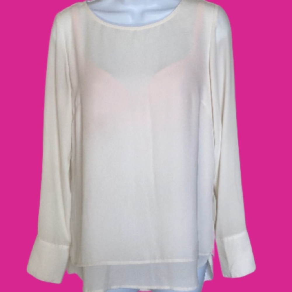 ⭐️4/$30 Elegant Off White Sheer Blouse